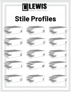 A through U stiles and rail profiles